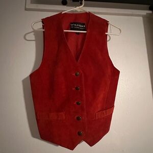 Wilson Red Leather Vest
